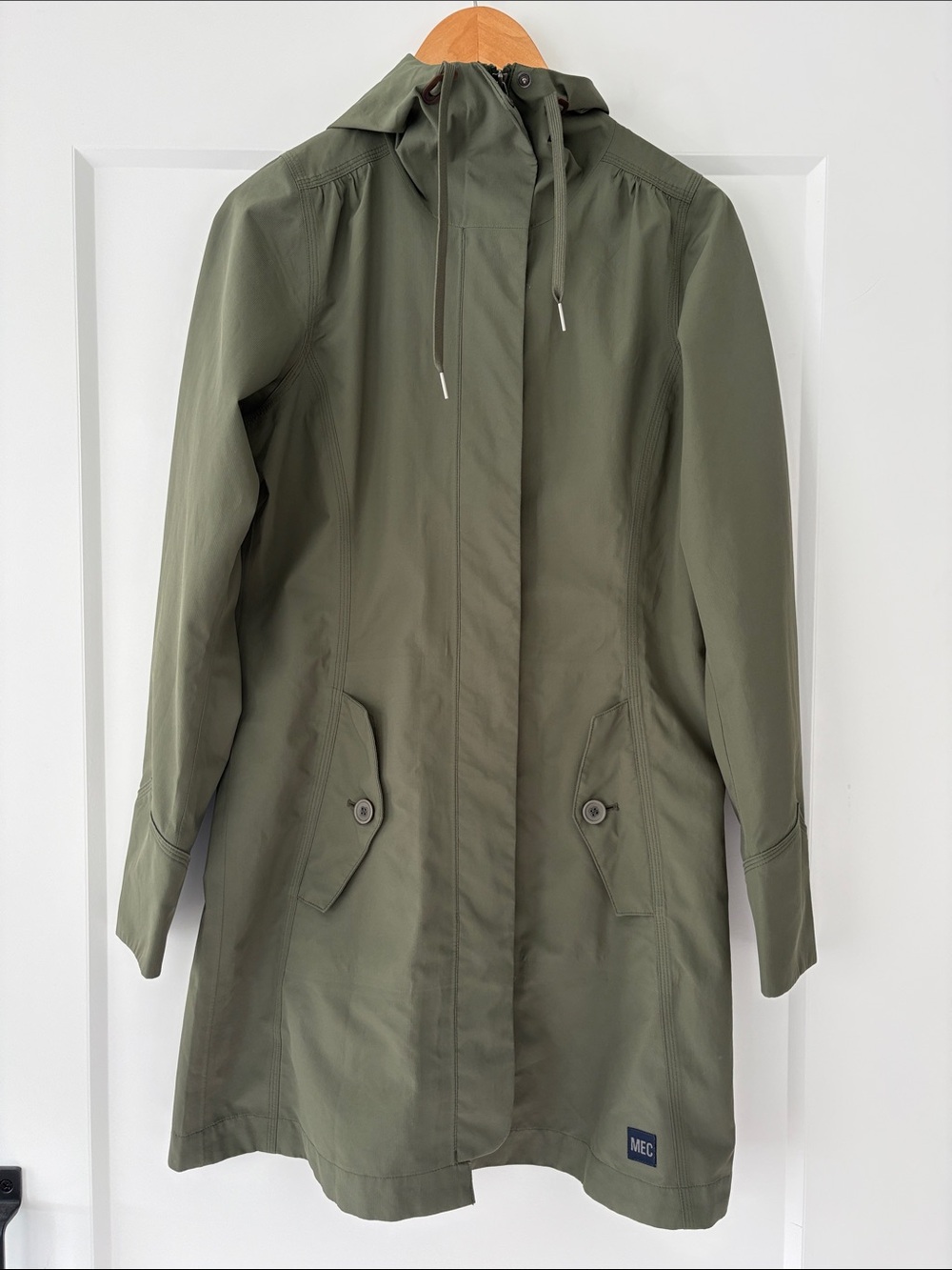 MEC Army Green Waterproof Rain Jacket
